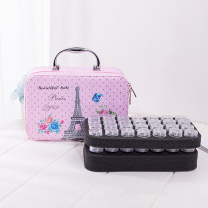 Novel With Bottle 56 Grid Diamond Painting Sub-diamond Bag Storage Bottle Carrying Case Suitcase