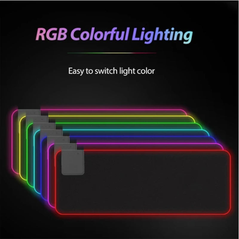Wireless Charger LED Light Colorful RGB Glowing Mouse Pad