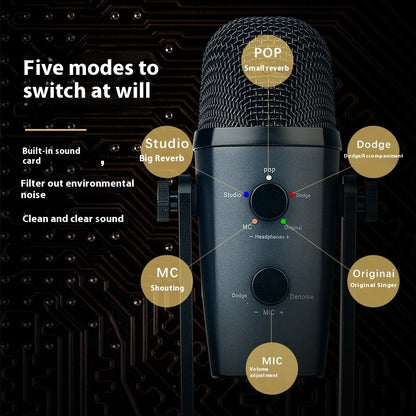 USB Capacitor Bluetooth Microphone Singing And Recording