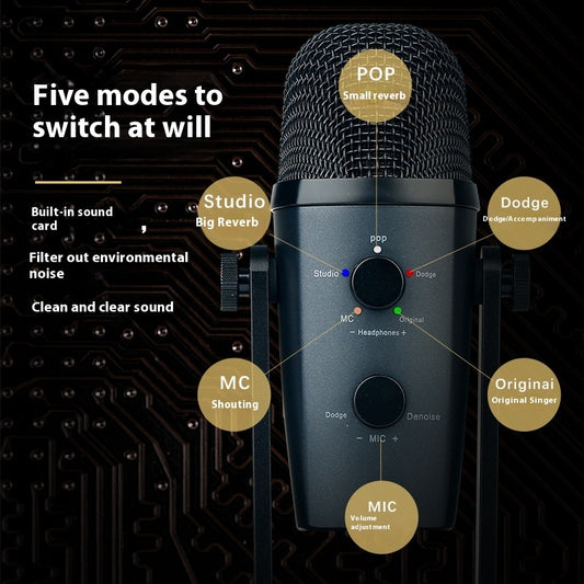 USB Capacitor Bluetooth Microphone Singing And Recording