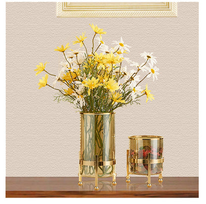 Simple Flower Arrangement Transparent Hardware Glass Vase