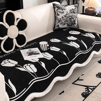 Irregular Shaped Sofa Cushion Chenille Winter