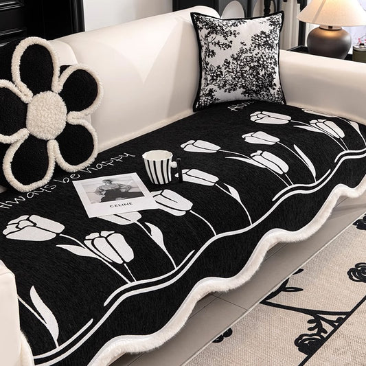 Irregular Shaped Sofa Cushion Chenille Winter