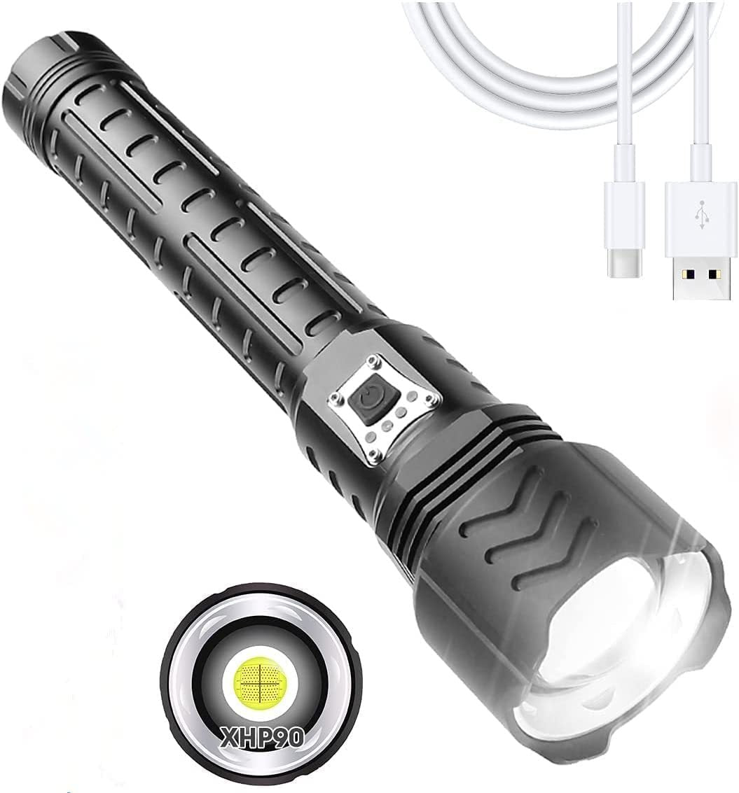 Zoom Type Input And Output Power Display Flashlight