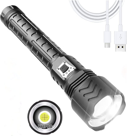 Zoom Type Input And Output Power Display Flashlight