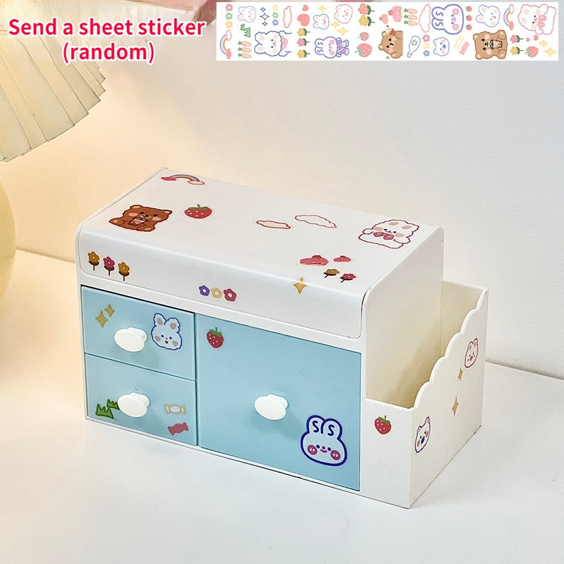 Creative Cute Desktop Storage Box Plastic Drawer Type