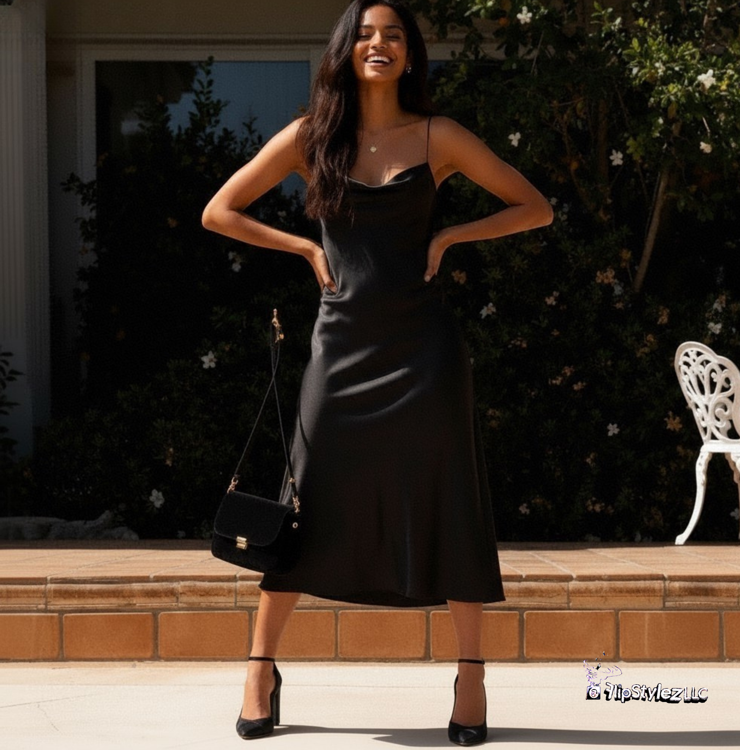 New Sexy Red Silk Suspender Split Back Party night club Dress for women