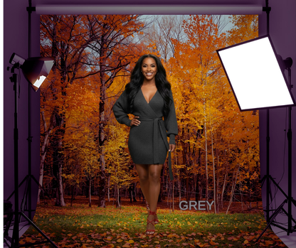 New Red Fall/Autumn Winter Knitted Sweater Dress for women