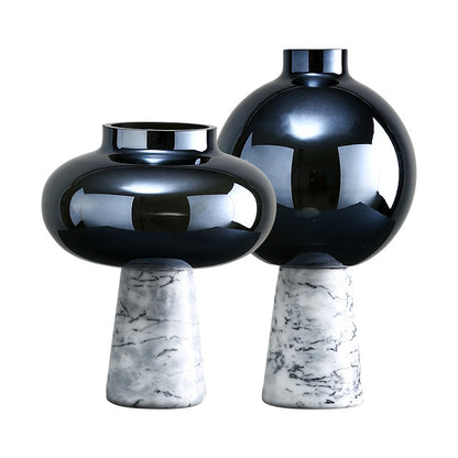 Home Fashion Marble Glass Vase Ornaments