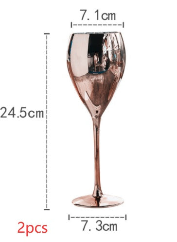 Personalized Luxury Goblet Electroplated Crystal Wine Glass