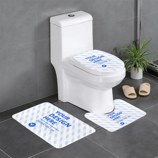 Create Your Own 24x16in Flannel Anti-Slip Floor Mats 3-Piece Set