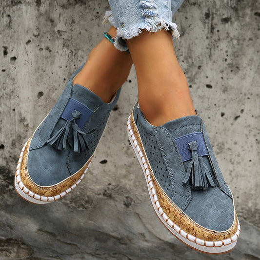 Tassel Flats Loafers Women Casual Cozy Shoes - FLIPSTYLEZLLC