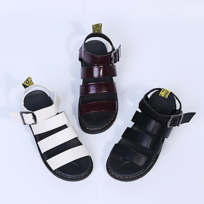 Buckle Sandals Flat PlatformThick Bottom Shoes Women Summer - FLIPSTYLEZLLC