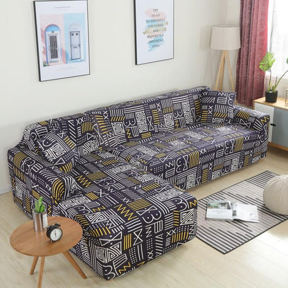 Geometric Stretch Sofa Cover All-inclusive Fabric Lazy Combination Living Room Cushion