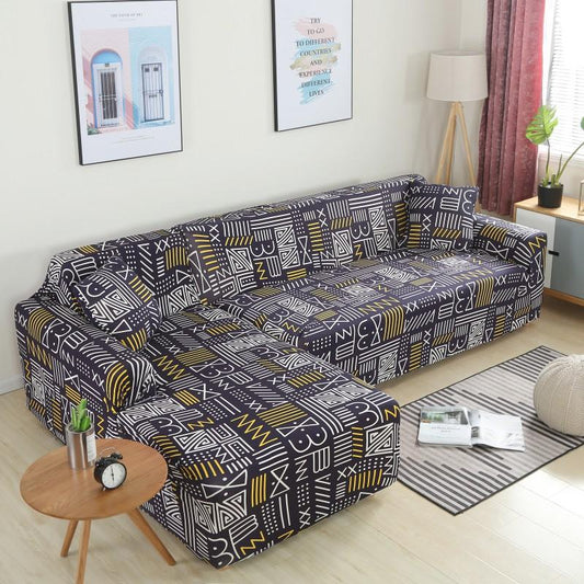 Geometric Stretch Sofa Cover All-inclusive Fabric Lazy Combination Living Room Cushion