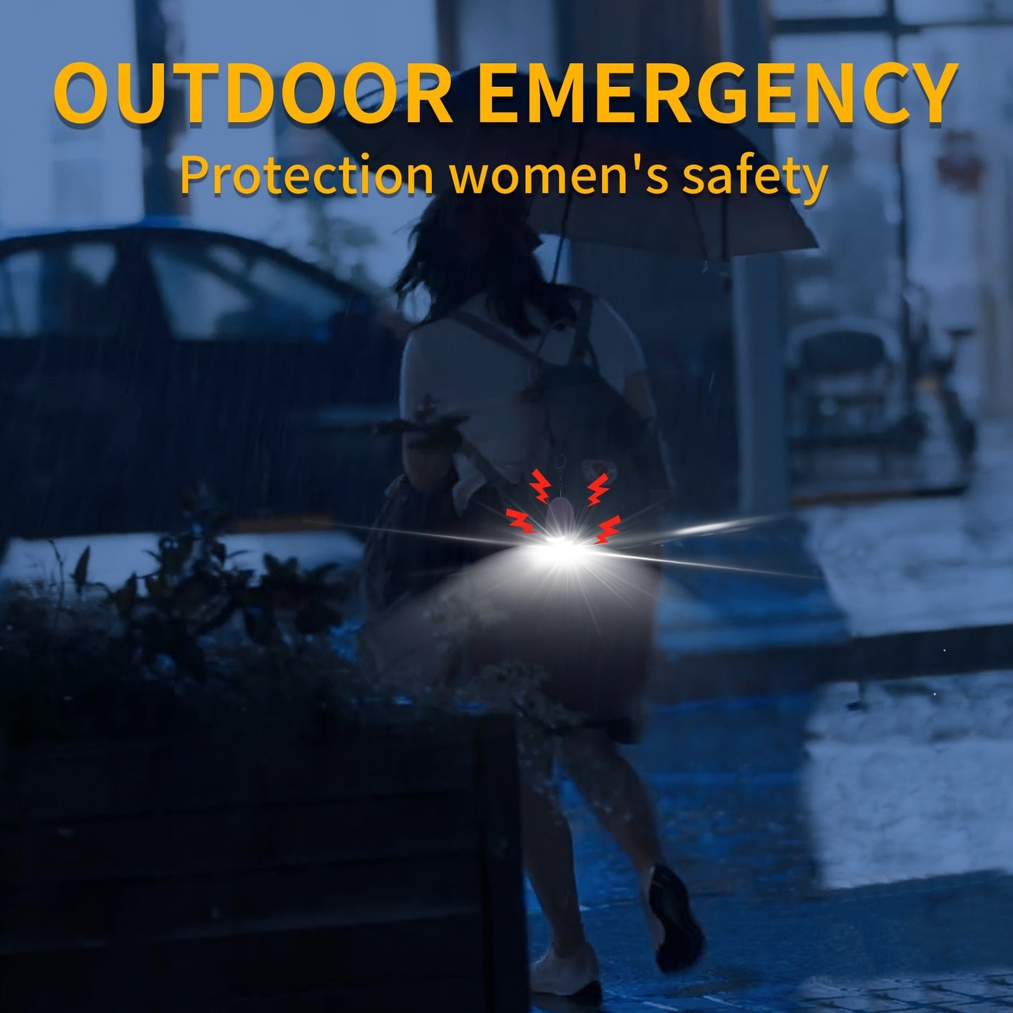 Rechargeable Personal Alarm With Light