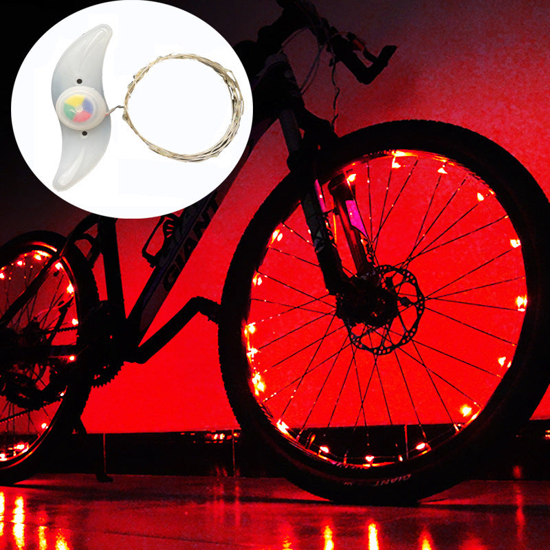 Super Cool Bicycle Led Hub Light Set Mountain Bike Rack Decorative Light Bicycle Spoke Lights Night Riding Bicycle Wheel Light