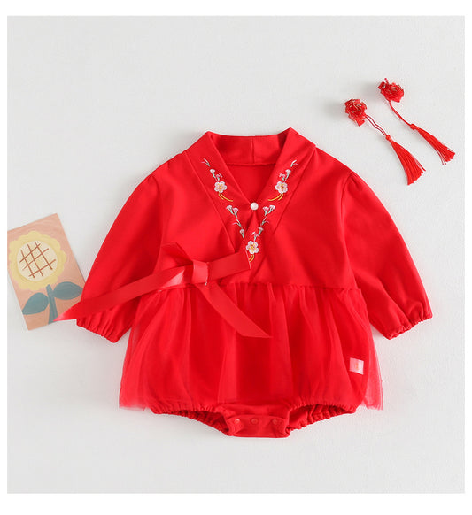 Hanfu Chinese Style Clothes Full Moon Suit One Year Old Photo Princess Clothes