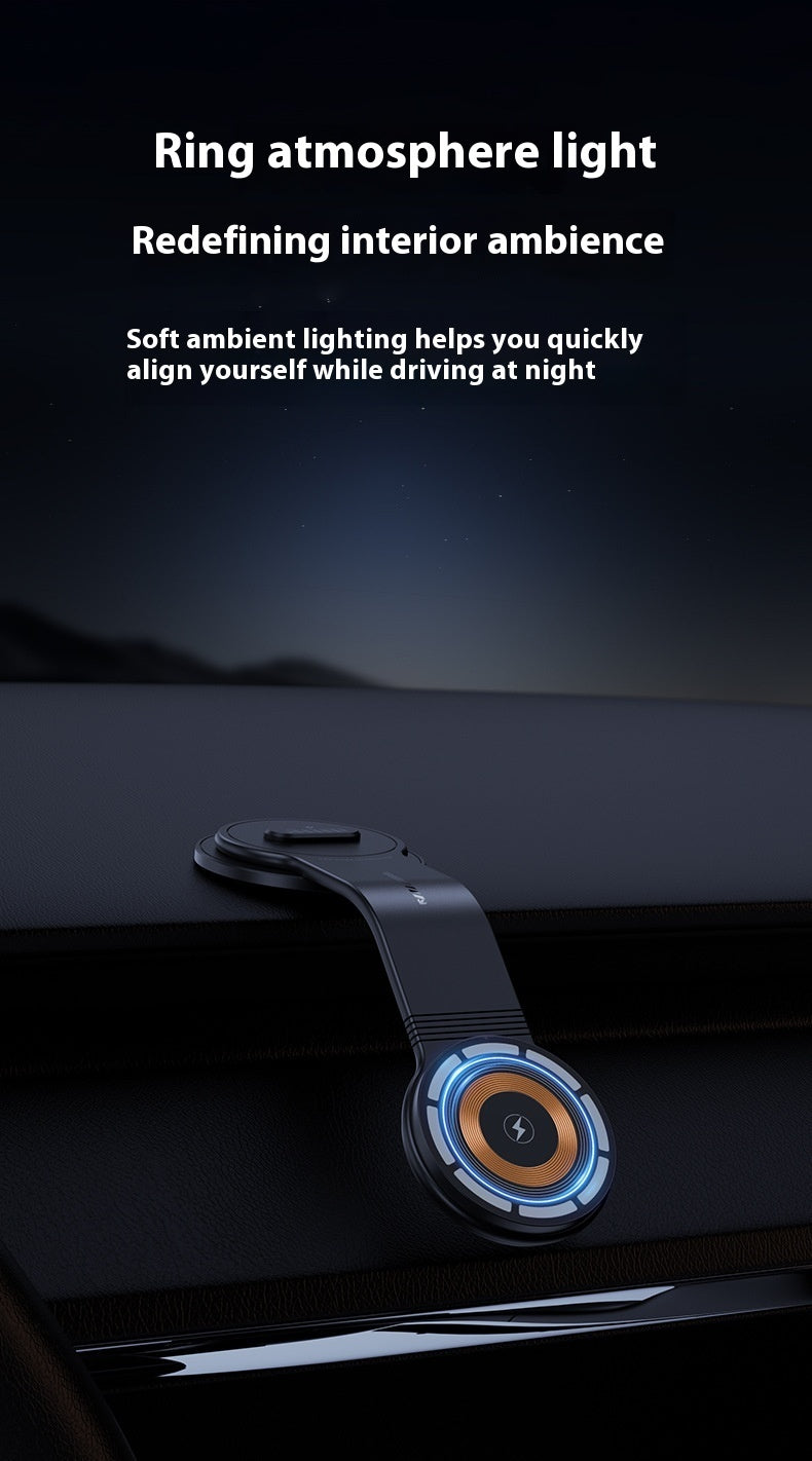 Large Screen Dashboard Bending Magnetic Suction Wireless Charger On-board Bracket