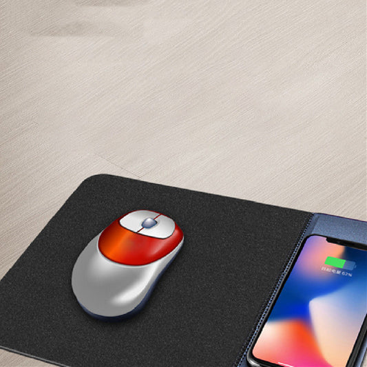 Qi Wireless Charger Mouse Mat Smart Phone Ultrathin Fast Charging Pad Mousepad Black