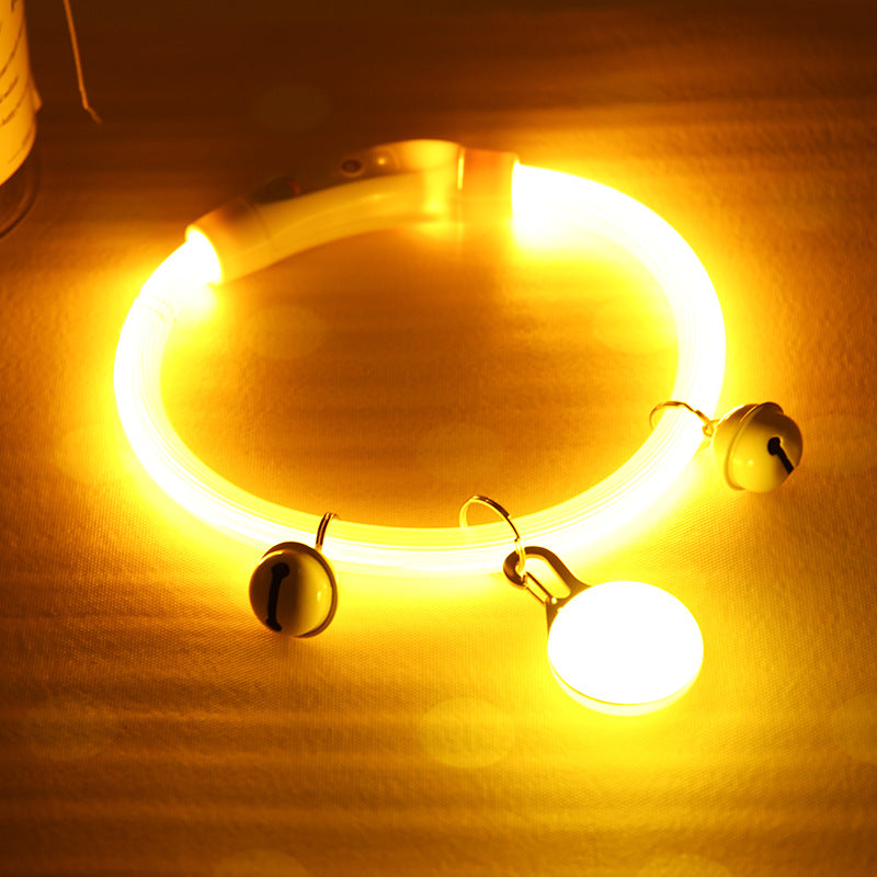 Dog Shiny Dog Collar Pet Luminous Dog Walking Light Dog Collar Collar