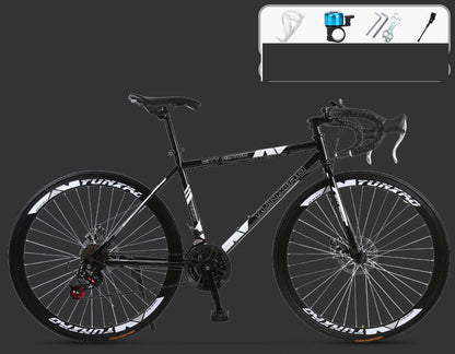 Road Race Variable Speed Solid Tire Double Disc Brake Bicycle