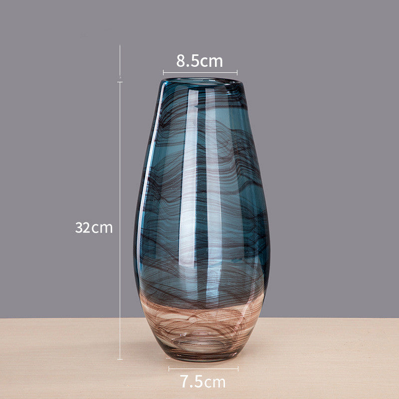 Creative Ink Transparent Glass Vase Living Room