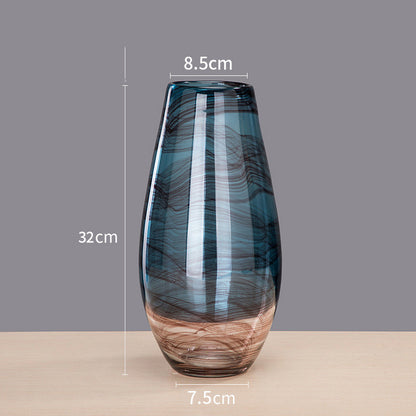 Creative Ink Transparent Glass Vase Living Room