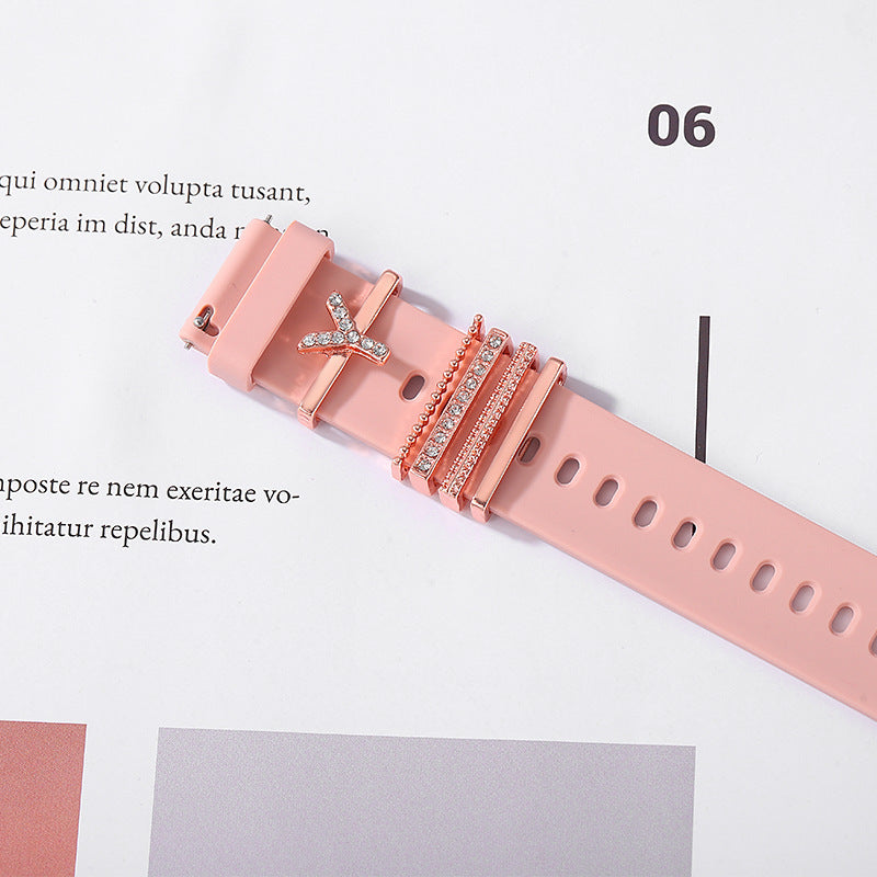 Rose Gold English Alphabet Buckle