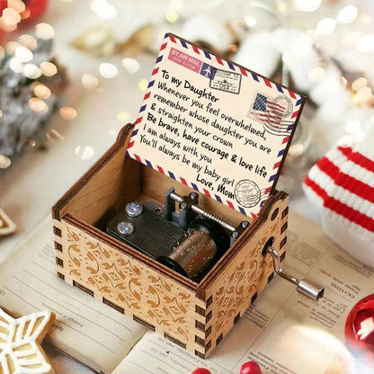 Antique Carved Wooden Hand Crank Spirited Away Music Box Christmas Gift Birthday Gift Party Decoration