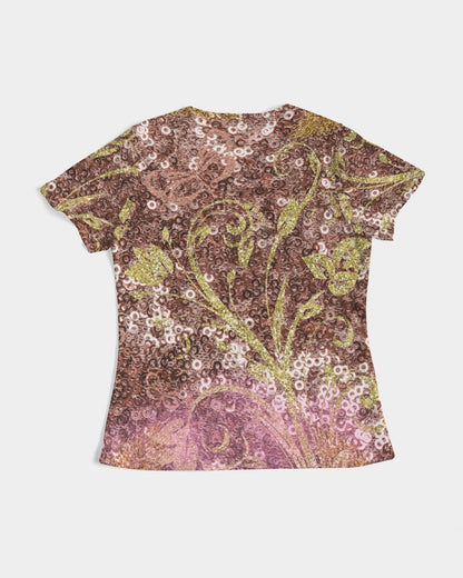 BEAUTIFUL PURPLE GITTER DESIGN CREATED BY FLIPSTYLEZ Women's All-Over Print Tee