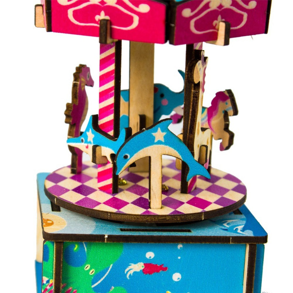 Desktop Adult Children Girl Gift Music Box Carousel