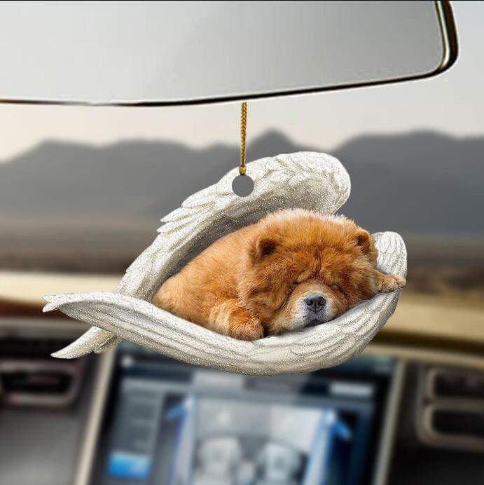 Car Pendant Sleeping Dog Angel Home Decor Acrylic Showcase Hanging Ornaments For Doors