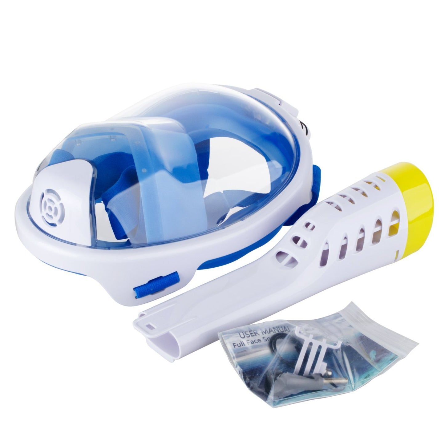 Anti Fog Snorkeling Full Face Mask Silicone Full Dry Diving Goggles With Camera