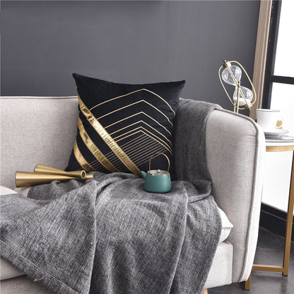 Light Luxury American Style Pillow Patch Leather Embroidered Cushion Sofa Cushion