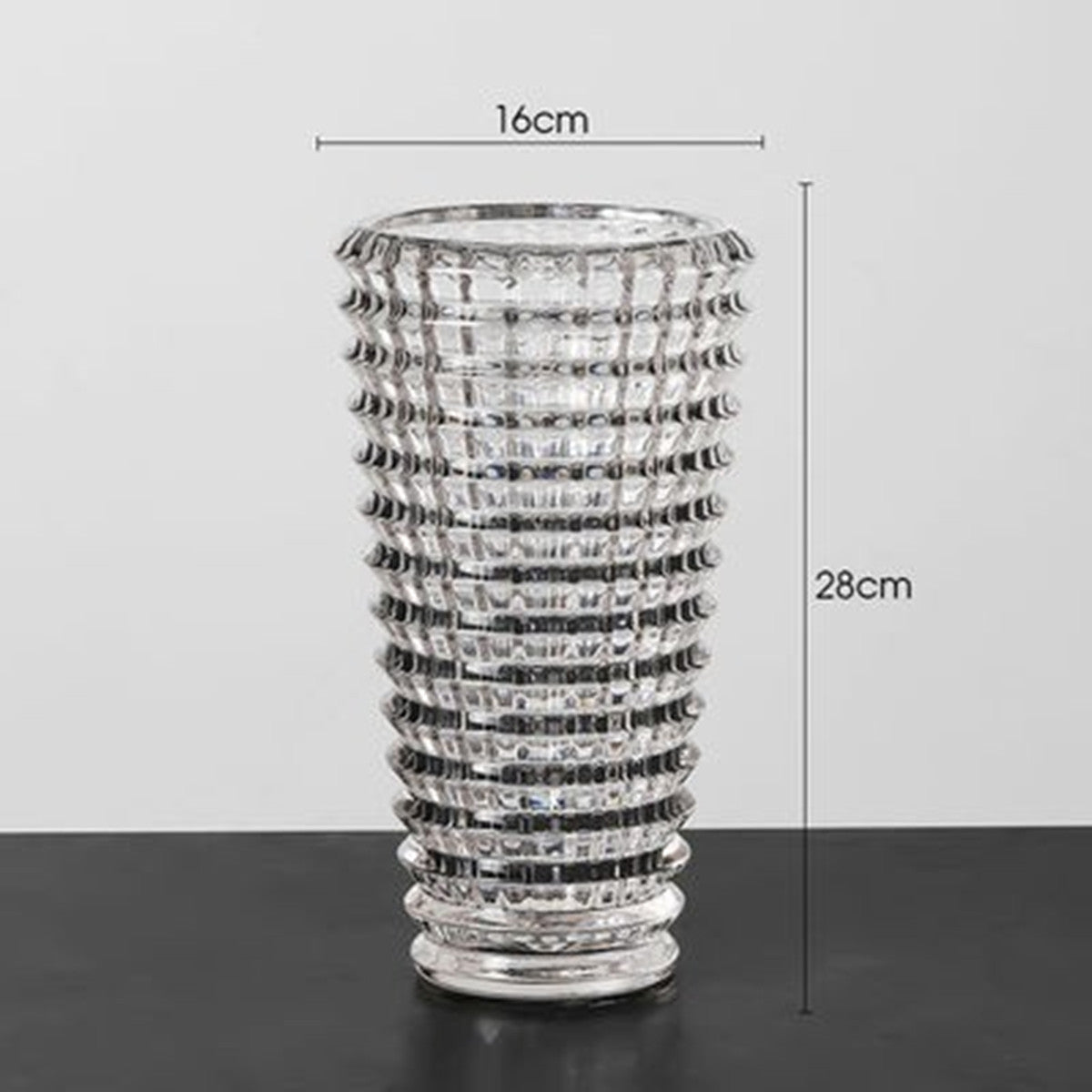 Simple Thickened Aggravated Glass Crystal Vase