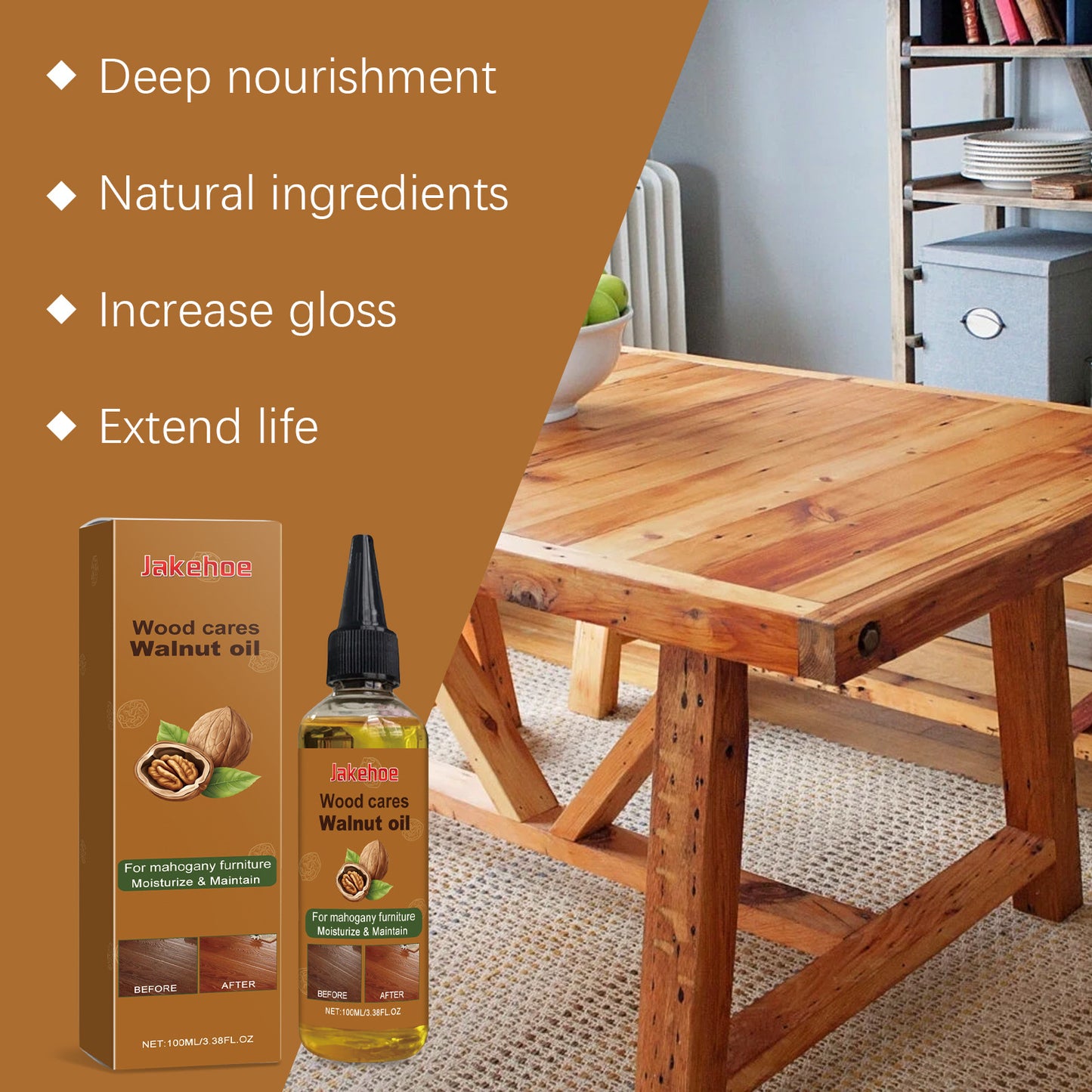 JAKEHOE Wood Furniture Clean And Polish Oil
