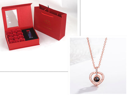 Pearl Paper Window Jewelry Lipstick Gift Box Set