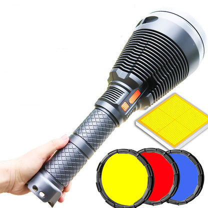 Home USB Rechargeable Flashlight Long-range Searchlight