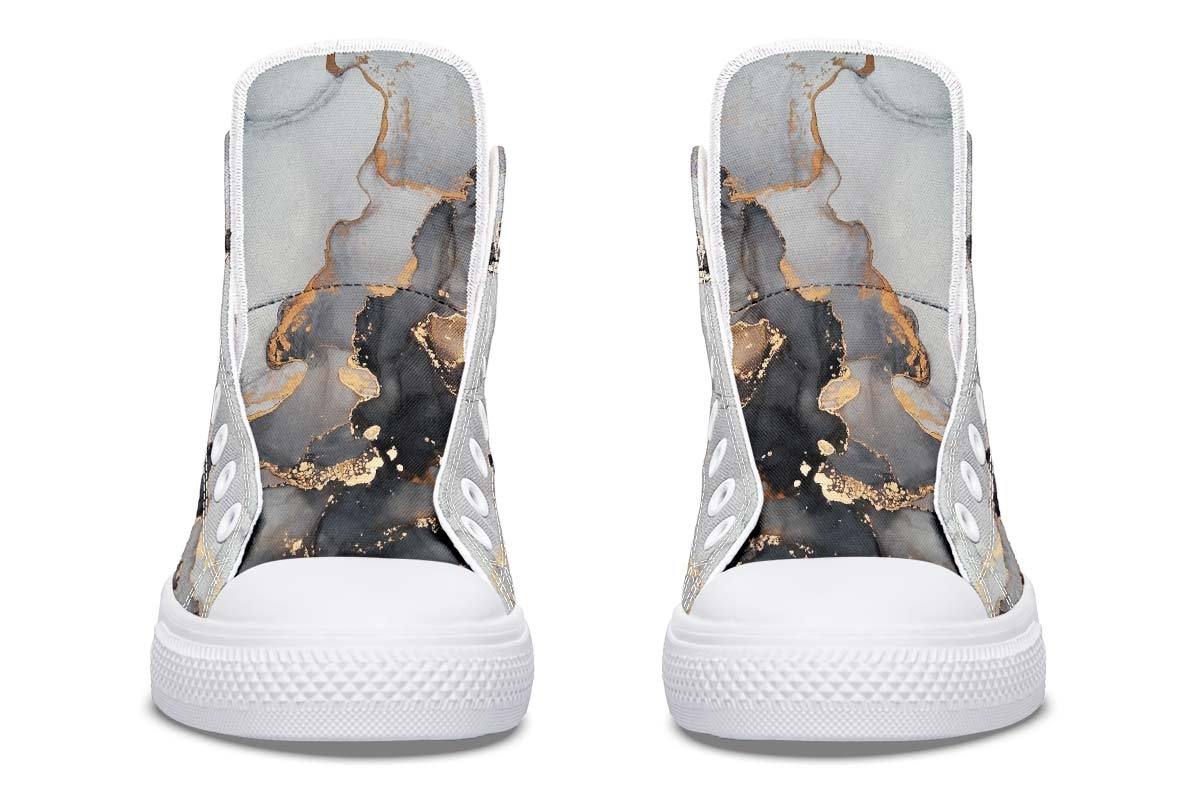 Printed Couple High Top Canvas Shoes