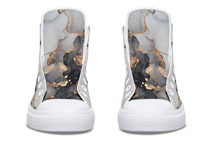 Printed Couple High Top Canvas Shoes