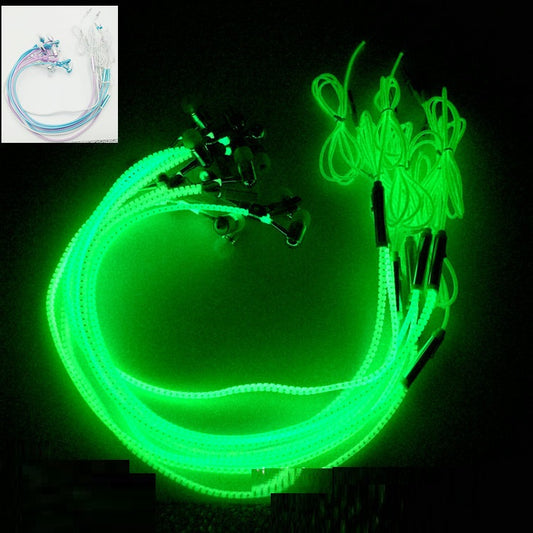 Luminous Metal Zipper Headphones With Microphone