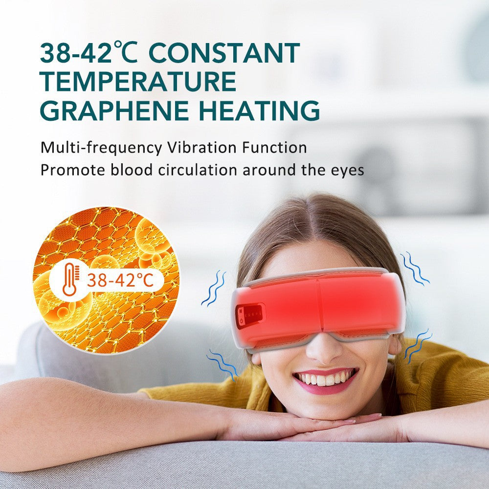 Portable Eye Massager With Vibration And Heat Compress For Eye Care