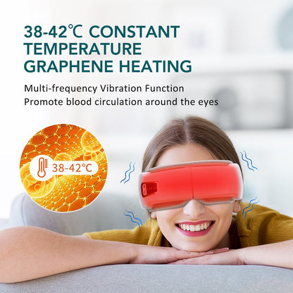 Portable Eye Massager With Vibration And Heat Compress For Eye Care