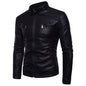 Large Size Plus Velvet Men's Leather Jacket