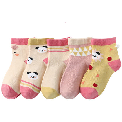 Autumn And Winter New Three-dimensional Boys And Girls Socks 5 Pairs