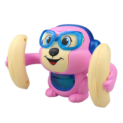 Children's Electric Tumbling Monkey Modeling Toys Voice-activated Induction Lighting Music