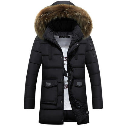 Men s Warm Overcoat Winter Coat Parka Hooded Jackets