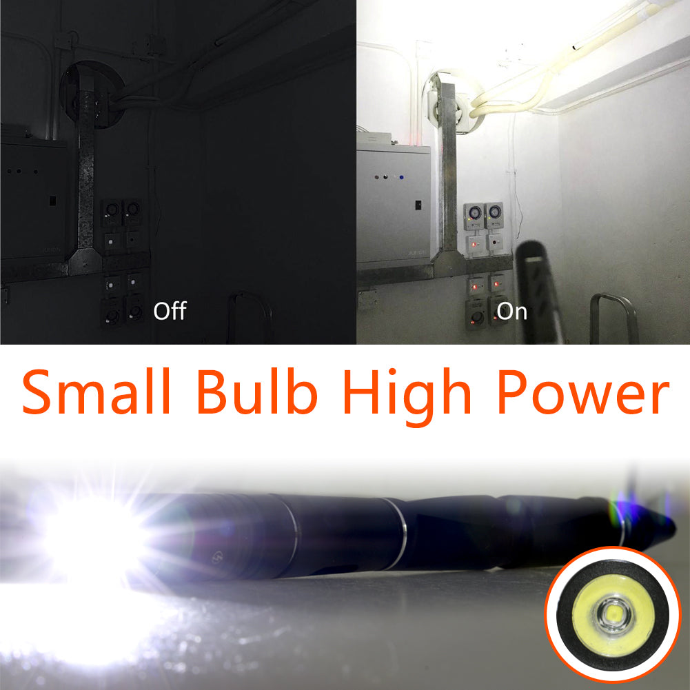 3 In 1 Multifunctional Tactical Penlight USB Rechargeable Flashlight