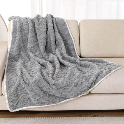 Pet Plush Blanket Thick Warm Waterproof Machine Washable Soft Cozy Winter Dog Cat Bed Throw Blanket Sleeping Quilt Pet Supplies